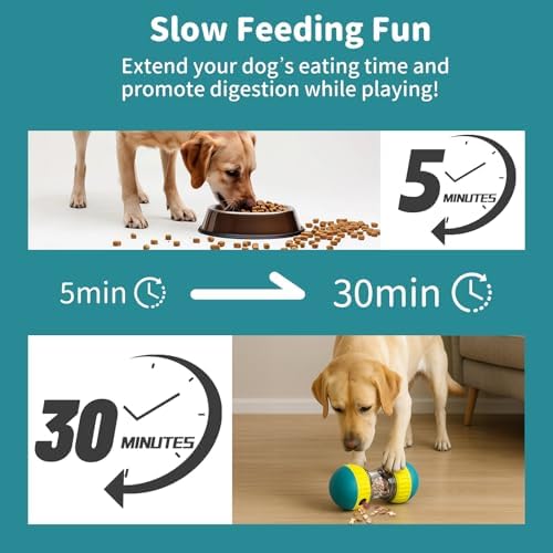 Interactive Dog Treat Puzzle Toys Food Dispensing Enrichment