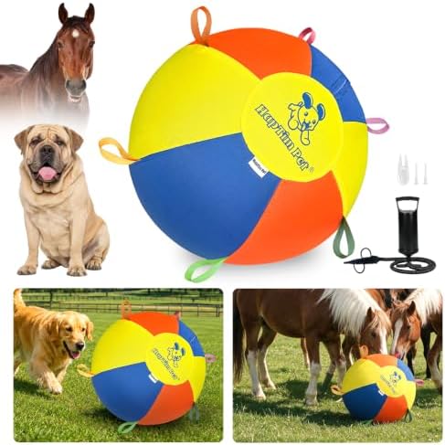 Hap Tim Upgraded Heavy Duty 30" Herding Ball for Dogs Horse Thicken Bladder