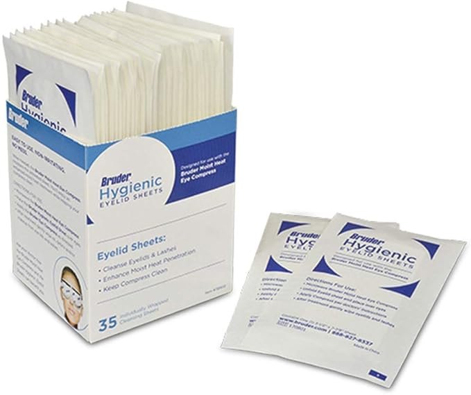 Bruder Dry Eye Care Bundle (Moist Heat Eye Compress/Hygienic Eyelid Sheets)