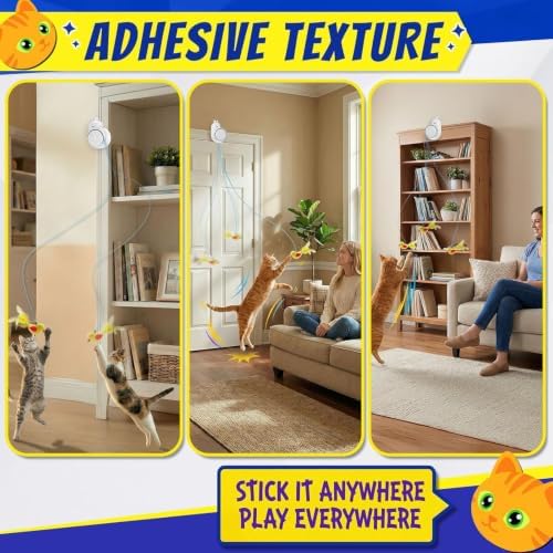Interactive Cat Toys for Indoor Cats - Automatic Flying Bird for Enrichment