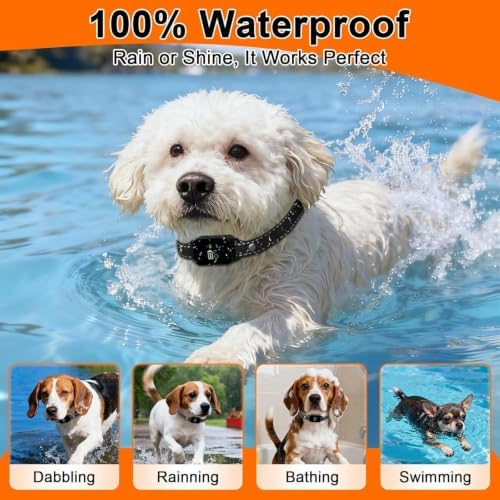 Bark Collar,Dog Barking Collar,5-60lbs Small & Medium Dogs, Ip67 Waterproof, Rechargeable Anti Barking Collar with 3modes, 5 Beep&7 Level Sensitivity Black