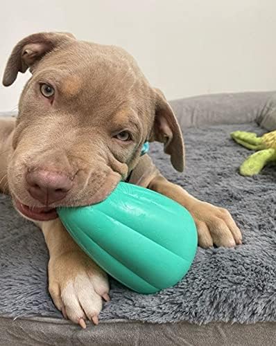 Chew King by Mammoth Premium Treat Dispensing Dog Toy, Durable Natural Rubber Chew Toy, Safety Air Vent, Interactive Enrichment Toy for Aggressive Chewers, XL - For Dogs 40-75lbs - Pack of 2 - Teal