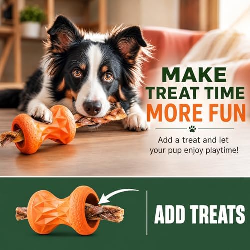 Treat Dispensing Dog Toy, Durable Puzzle Toy for Medium & Large Dogs