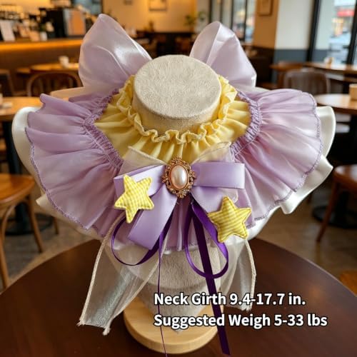 Cat Dog Lace Bow Collar Luxury Elastic Neckline (#3)