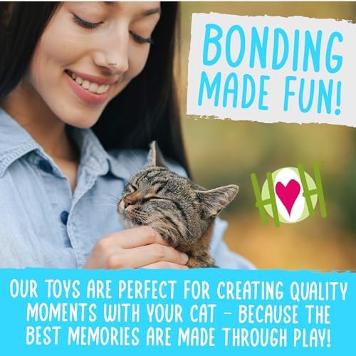 HuggleKats Cat Toys - Kitten Toys for Bored Indoor Cats, Perfect for Moving, Exercise, Biting & Chewing - Mightie Mice (3 Pack)