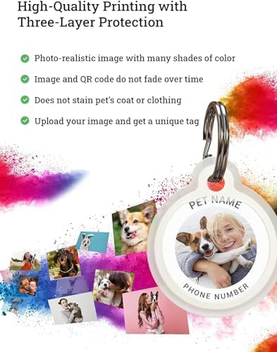 Custom Dog Tags Personalized for Pets - Silicone Dog Name Tag - QR Code Pet ID Tags for Dogs & Cats - Dog Identification Tags - Engraved Dog ID Tags Silent - Customized Collar