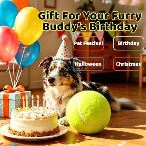 Banfeng Dog Tennis Ball, 9.5" Giant Sport Gift Toy Herding Ball for Dogs