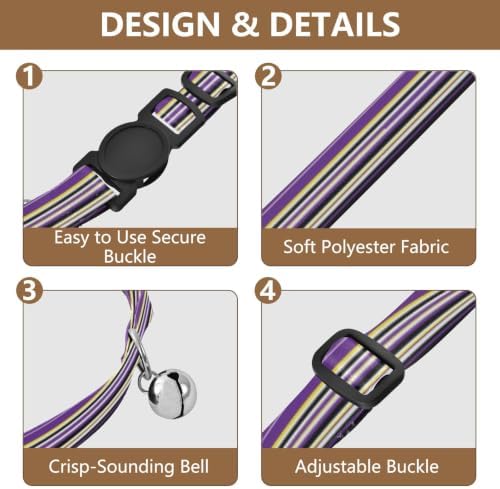 Stripes Easy to Wear Small Dog Collar 2 Pack for Puppy