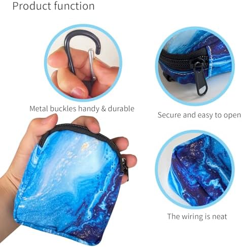 Dog Treat Pouch,Treat Pouches for Pet Training,Portable Snack Reward Dog Food Dispenser for Traveling or Outdoor Use，Blue Marble