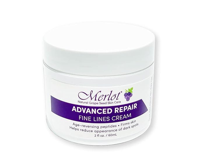 Merlot Fine Lines Eye Cream Advanced Repair with shea butter anti wrinkle peptides dark spot reducing moisture recovery for all skin types