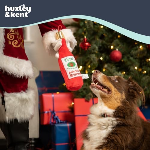 Huxley & Kent Plush Squeaky Dog Toy, Toto's Holiday Stress Reliever, Small