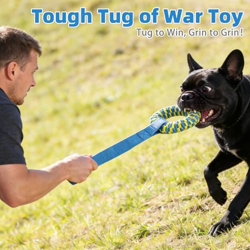 Snuffle Ball for Dogs, Interactive Dog Puzzle Toy for Smart Dogs Treat Dispensing, Durable Tug Of War Dog Chew Toys for Small Medium Large Dogs, Multi-Functional Floating Pool Pet Toys Indoor Outdoor