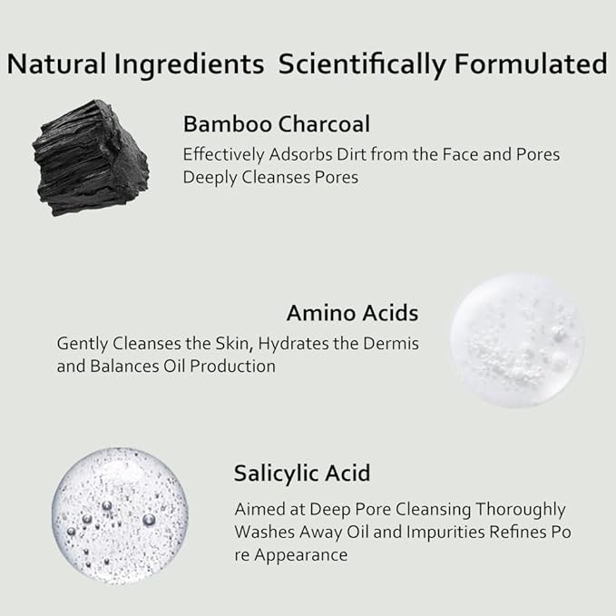 Daily Energizing Facial Cleanser - Deeply cleanses, Oil control，restores dry,Men's only，tired skin, Suitable for all skin types