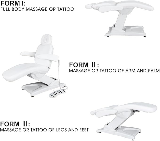 Artist hand 3 Motors Aesthetic Chair Dual Control Full Electrical Medical Facial Beds for Esthetician Beauty Bed Podiatry Doctors Chair