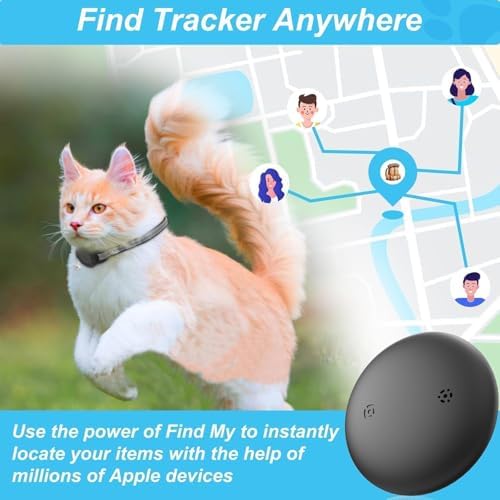 GPS Cat Tracker Collar, iOS‑Only Smart Pet Activity Tracker, 2 Pack | Cat GPS Tracker Collar, iOS Only, No Monthly Fee, Real‑Time Location, IP68, 10+ Mo Battery, Reflective Nylon, Global Tracking