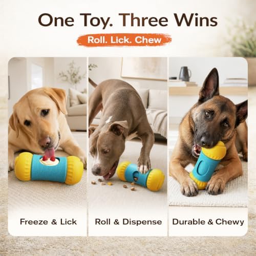 Interactive Dog Toys, 6.3x3“ Dog Puzzle Toy, Adjustable Slow Feeder
