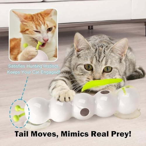 Caterpillar Cat Toy,Interactive Smart Cat Toy, Rechargeable Motion Activated Cats Toys, Bite Resistant, Automatic Kitten Toys for Bored Cats for All Ages Indoor Cat (Style A)