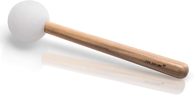 SOLSHINE Crystal Singing Bowl Mallet - Wooden Healing Striker with Rubber Tip for Sound Therapy, Yoga Meditation, Chakra Balancing & Energy Cleansing Tools
