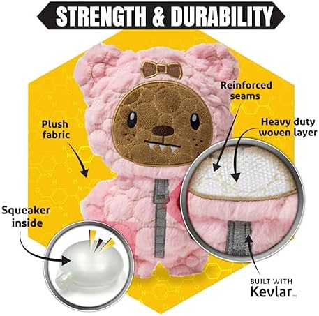 Bite Force - Dog Toy Durable & Strong Plush Monster, Kevlar-Reinforced for Aggressive Chewers