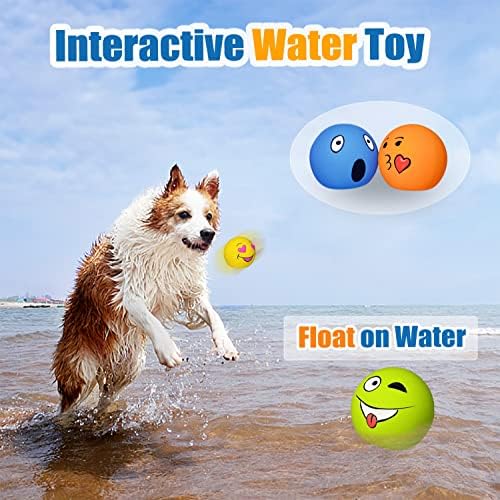 HOLYSTEED Squeaky Dog Toys for Medium Dogs, Round Latex Squeaky Balls 2.3"