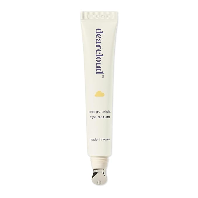 dearcloud Energy Eye Serum – Under Eye Serum for Puffiness and Bags with Vitamin C & Dipeptide-2 – Korean Skincare for Dark Circles (.68 fl oz)