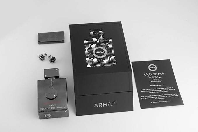 Armaf Club De Nuit Intense Limited Edition for Men Parfum Spray, 3.6 Ounce (with Cufflinks)