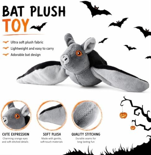 Flying Bat Dog Toy, Flapping Bat Dog Toy with Chirping Sounds, Interactive Rechargeable Flap Bat Toy for Dogs Cats, Hanging & Wand Play, 1PC
