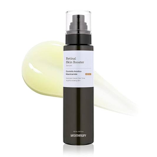 MEDITHERAPY Retinal Skin Booster Serum – Beginner Friendly Non-Irritating Retinaldehyde for Face and Body – Anti-Aging Retinol Pore Minimizer for Blemish Prone Skin– Korean Skin Care, 5.07 Fl.Oz Large