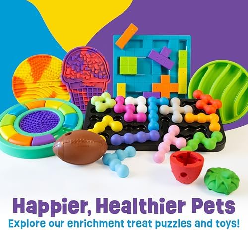 Brightkins Tough & Tumble 2-Piece Strawberry, Enrichment Puppy Essentials, Dog Birthday Treat Pouch Gifts, Training Dog Accessories, Container Slow Feeder Dispensing, Puzzle Feeder (Pack of 2)