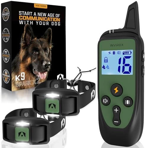 INVIROX Dog Training Collar with Remote, Shock Collar for Dogs 3300ft Range