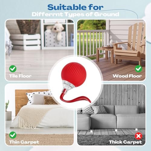 VioraWhite 2 Pcs Interactive 360° Rolling Cat Dog Toy Ball, Electric Cats Ball Toy Smart Automatic Self Rolling Dogs Balls Smart Electric Toys for Dog Cat