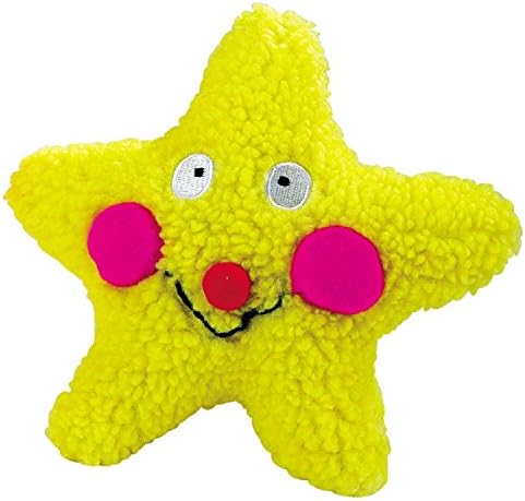 Zanies Smiling Star Dog Toys, Yellow Star, 7.5"