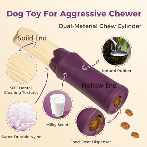 MewaJump Dog Chew Toys Tough Dog Toy for Aggressive Chewers Indestructible