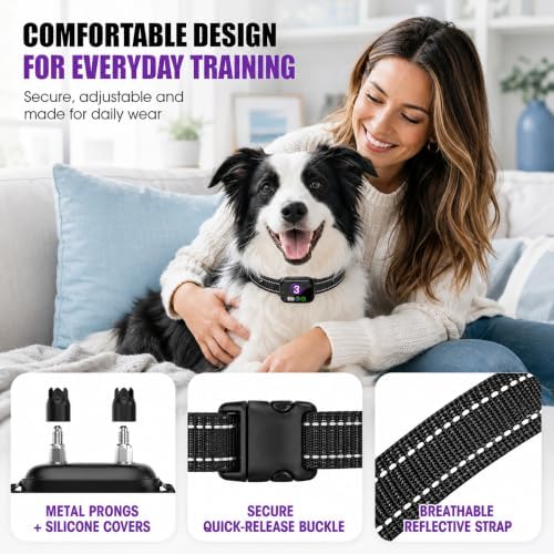 RPZ Bark Collar for Small Medium Large Dogs 8-150 Lbs, Black