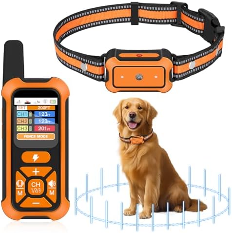 Precise Wireless Dog Fence ±1 Ft Boundary Control, 3-in-1