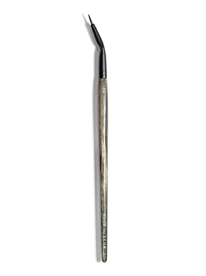 Rose and Ben Beauty E26 Pointed Liner Brush | Precise Angled Design for Winged & Cat-Eye Looks | Cruelty-Free Bristles