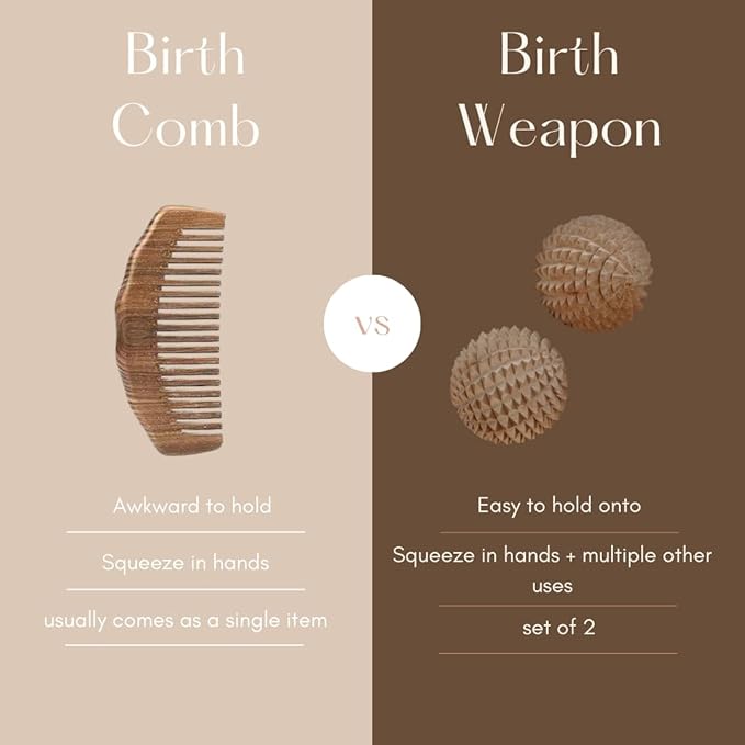 &honey Your Birth Weapon ™, Birth Comb, Labor Comb, Labor Pain Relief, Midwife Essential | Doula Essential, Acupressure Massage Ball