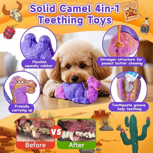 Tough Dog Chew Toys for Aggressive Chewers, Squeaky Indestructible Dog Toy To Keep Them Busy, Interactive Large Chew Toy for Dogs Medium Small, Durable,Reduce Boredom,Puppy Teeth Cleaning Milk Flavor