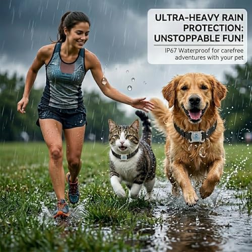 Smart Pet Collar Tracker, Dog & Cat Tracker, Real-Time Accurate Location, IPX7 Waterproof, Lightweight & Comfortable, No Monthly Fee,Android/iOS