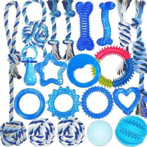20 Pack Puppy Teething Chew Toys for Small Dogs, Bulk Dog Toys for Puppies