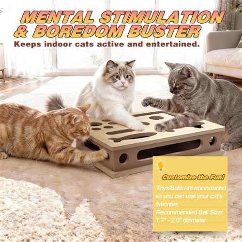 Cat Scratch Puzzle Enrichment Box, Interactive Cat Puzzle Toy Box
