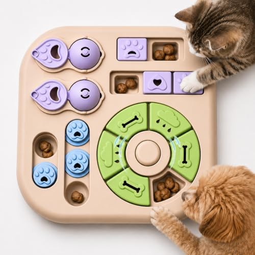 Dog Puzzle Toy, Interactive Treat Puzzle Feeder for Small and Medium Dogs