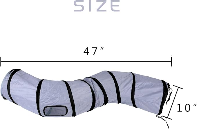 iCAGY Cat Tunnel Toys for Indoor Cats Kittens Rabbits, Pet Toy Play Tunnels