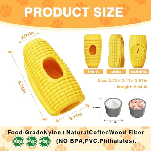 2pack Durable Frozen Dog Chew Toy for Aggressive Chewers,Interactive Treat Dispensing Toy for Crate Training,Anxiety Soothing,Effortless,Quick to Clean,for Medium,Large Size Dogs