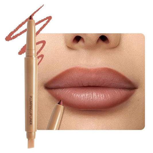 Plum Matte Lip Liner Pencil, Long-Lasting Waterproof, Creamy Formula with Silicone Smudger (5#, 1 Count (Pack of 1))