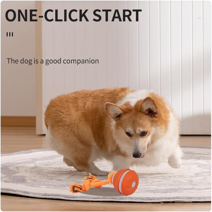 Interactive Dog Toys Dog Ball,Automatic Rolling and Bouncing Moving Dog Toy