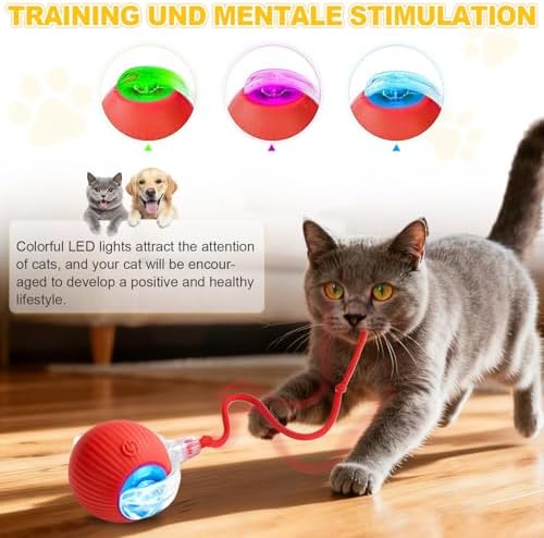 Rechargeable Smart Cat Toy Ball for Indoor Cats & Small Dogs Playing