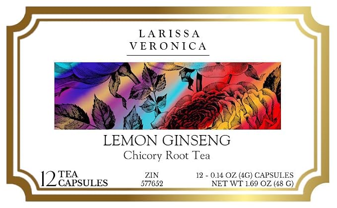 Lemon Ginseng Chicory Root Tea (Single Serve K-Cup Pods) (12 pods, ZIN: 577652)