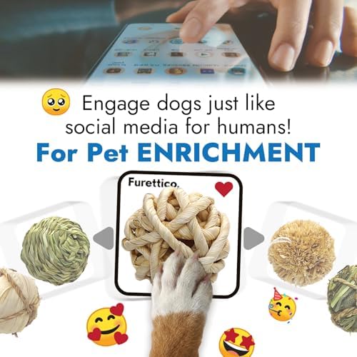 Natural Dog Chew Toy, 1pcs Woven Grass Chew Ball for Dogs, Dental Teething Toy & Interactive Fetch Toys, Outdoor Rattan Digestible Chew Ball for Boredom Relief - CornLeaf