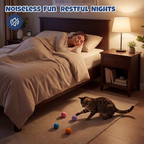 Wool Cat Dryer Balls, 6 Pack, 2 Inches, Multicolor